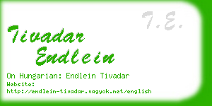 tivadar endlein business card